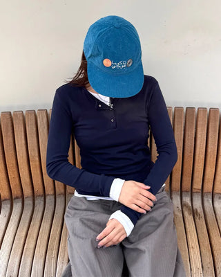 Layered Button Long T-Shirt