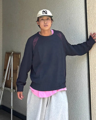 Loose-fit raglan knit