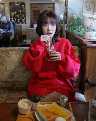 Oversized Cable Knit Long Sweater