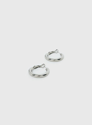 Tindra Stainless Silver 25mm Hoop Earrings Silver