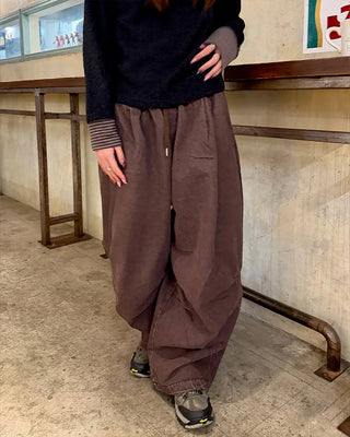 Parachute denim elastic waist pants