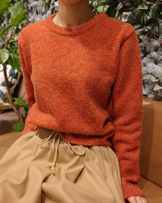 Round neck crop knit