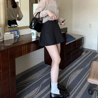 Pintuck mini skirt