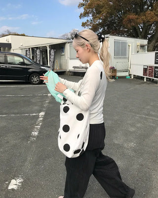 Polka Dot Big Shoulder Bag