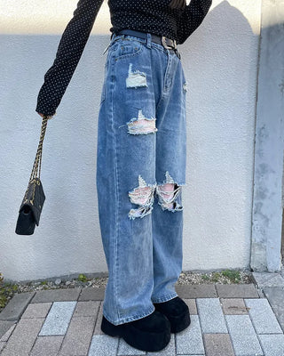 Vintage wide-fit denim pants
