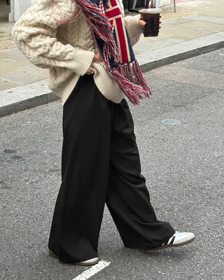 Pintuck slacks