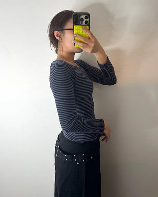 (Unisex) Studded Belt Wide Pants