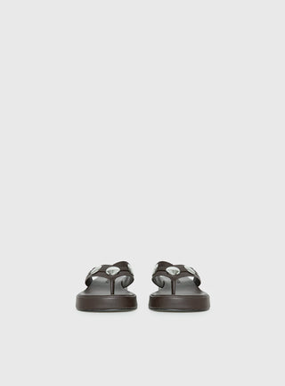 Paislee Stud Detail Sandals Brown