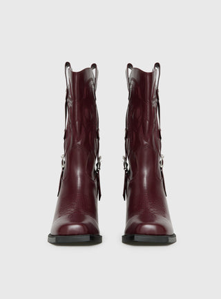 Cypress Western Boots Burgundy