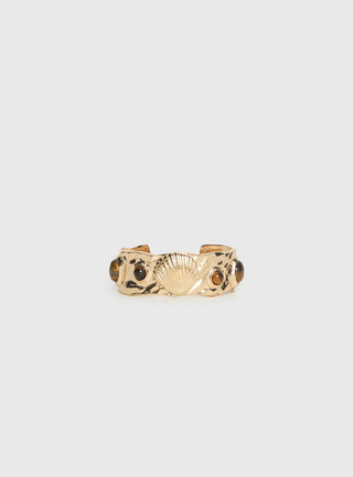 Sun Is Showing Cuff Gold  Brown
