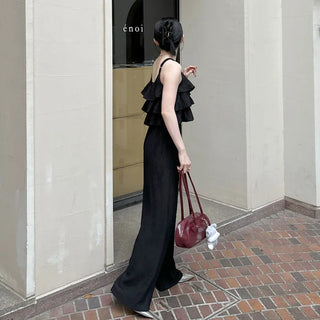 Can-can sleeveless pants set