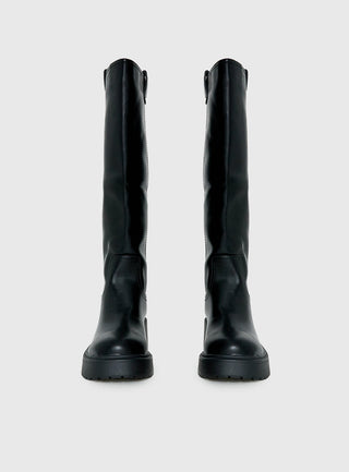 Lucia Knee High Boots Black