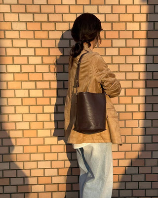 Loose-fit suede jacket