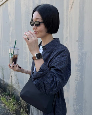 Checked long-sleeved shirt