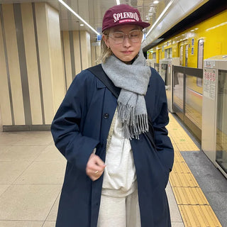Unisex casual balmacaan coat