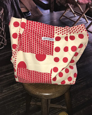 Two-Pattern Dot Tote Bag