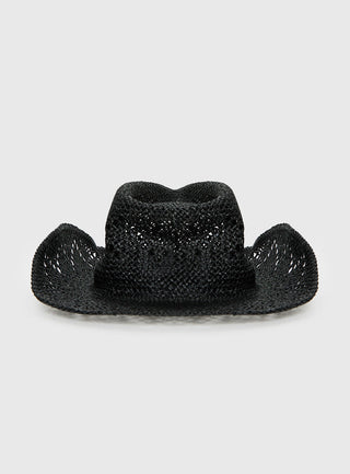 Avyanna Straw Cowboy Hat Black