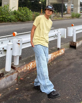 Washed Stitch Balloon Denim