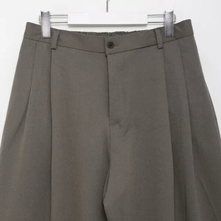 Two-pleat wide slacks