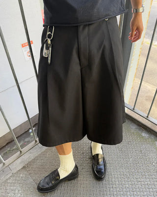 Back-band slacks Bermuda shorts
