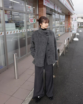 Half-neck boa jacket