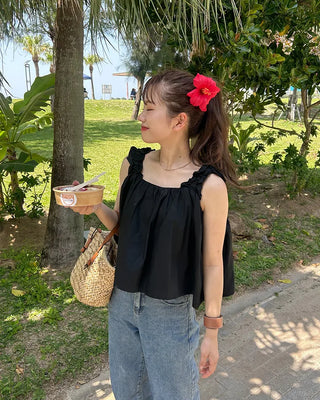 Frill sleeveless blouse