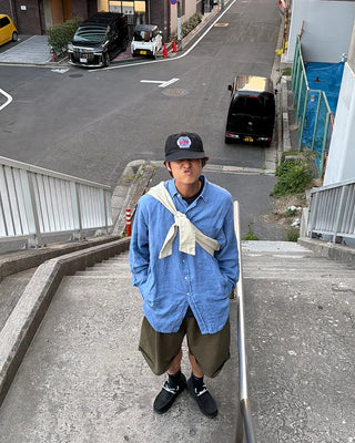 Roll-up chino shorts