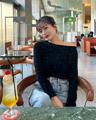Cubic Off-Shoulder T-Shirt