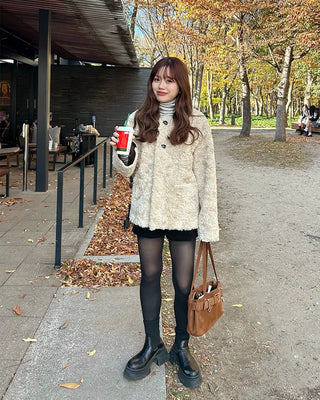 Oversized Half Fur Coat