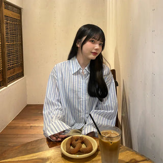 Oversized striped shirt