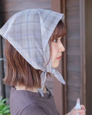Checkered hair bandana