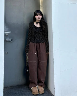 Stitched Wide Fit Pants