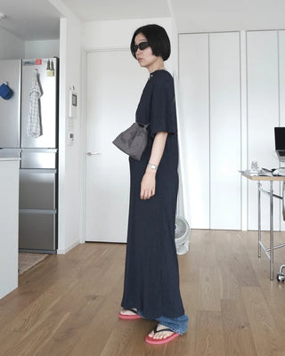 Summer pleated long dress