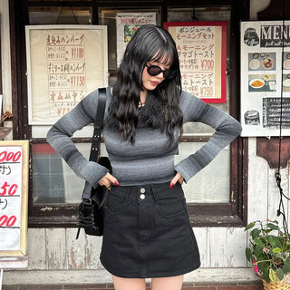Back Ribbon Gradient Knit