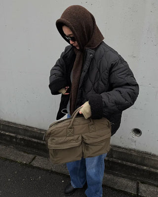 Wave quilted jacket