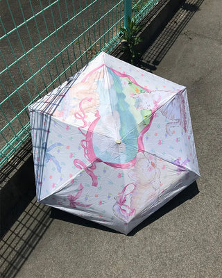 Lightweight parasol with cat print