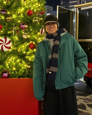 High-neck down jacket