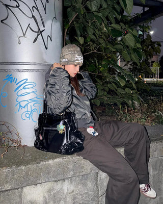 Y2K Leather Shoulder Bag