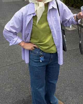 Cool wide denim pants