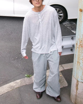 Checked parachute pants