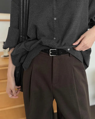 Basic slacks with pleats