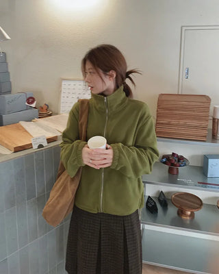 Checked pleated skirt