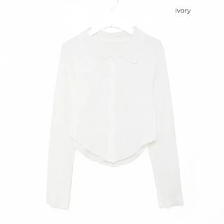 Asymmetrical Cropped Color Cardigan