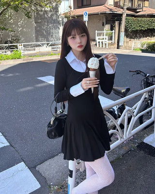 Shirt layered dress