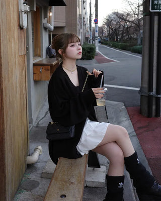 Oversized Button Long Cardigan