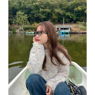 Colorful mixed-color knit
