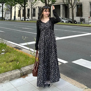 Flower Long Camisole Dress