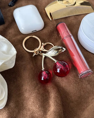 Cherry Ribbon Keyring