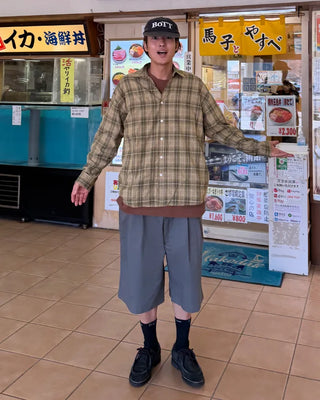 Two-pleat chino Bermuda shorts