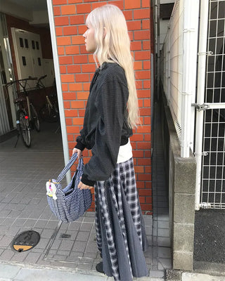 Checked Volume Tote Bag
